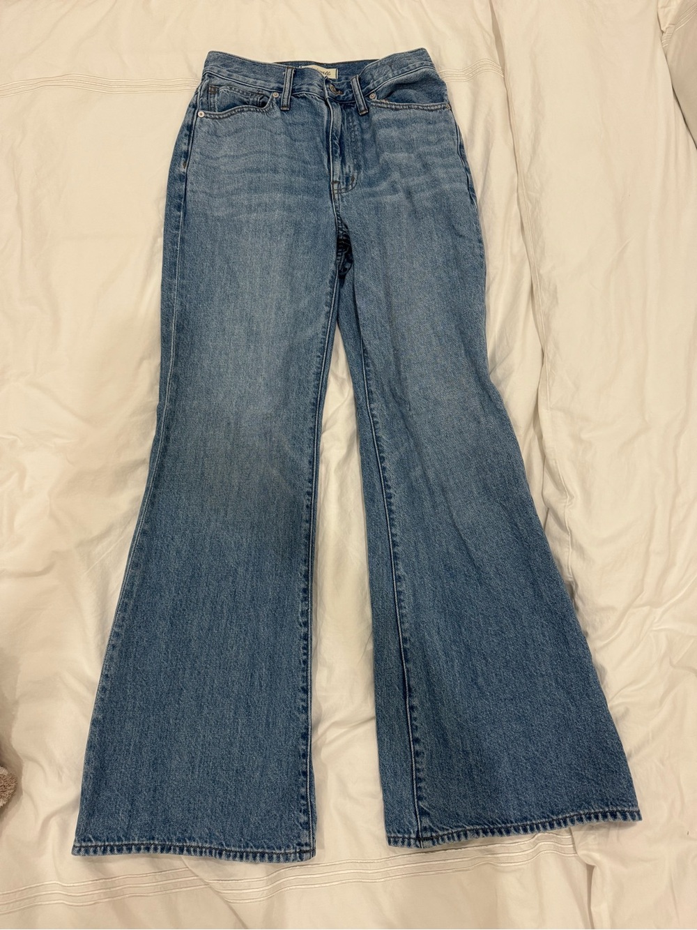 Madewell Medium Blue Baggy Flare Jeans